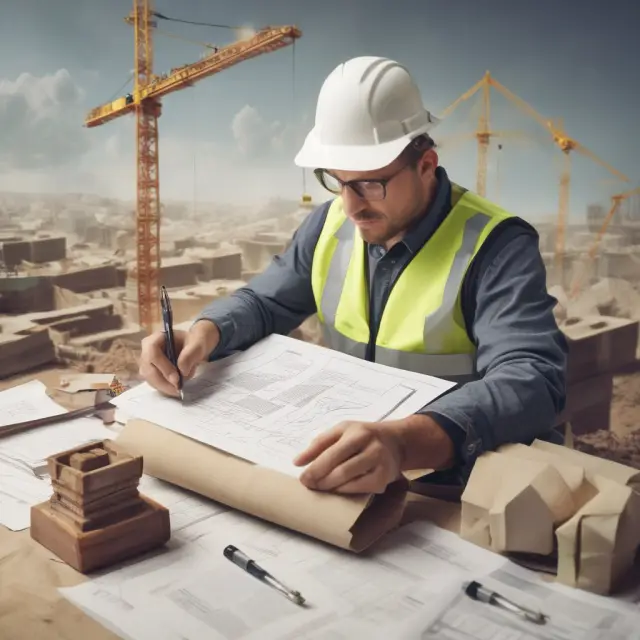 A contractor holding a golden bond as an assurance of intent and financial capacity to complete a project.