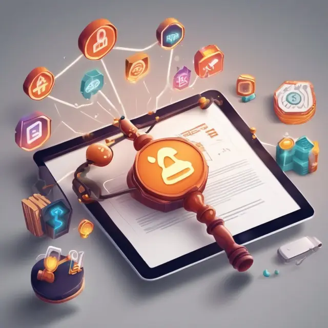 A diverse group of users interacting in a virtual online bidding platform, connecting through glowing auction gavels