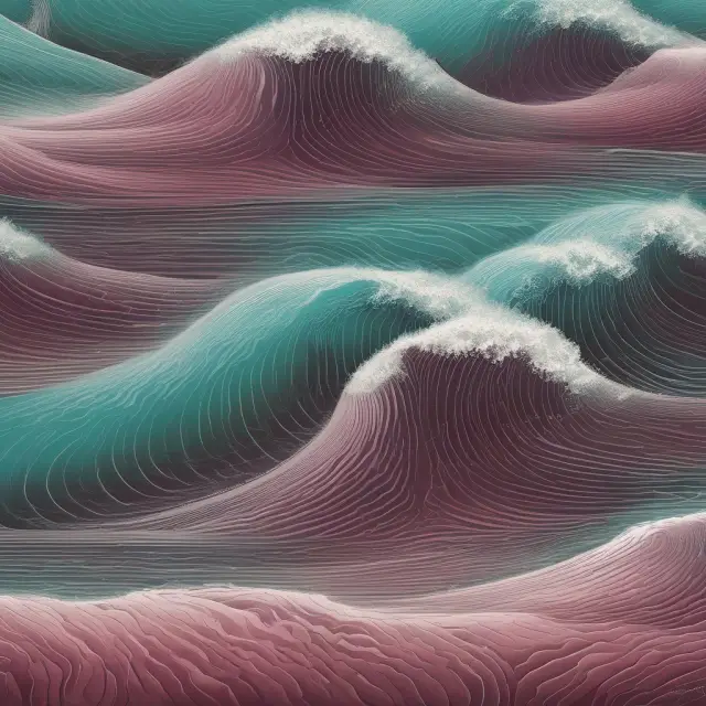 An image depicting bid sizes as waves interacting with market liquidity, indicating the influence on pricing.