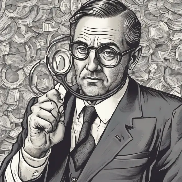 An institutional investor examining market depth using a magnifying glass to analyze detailed bid size information