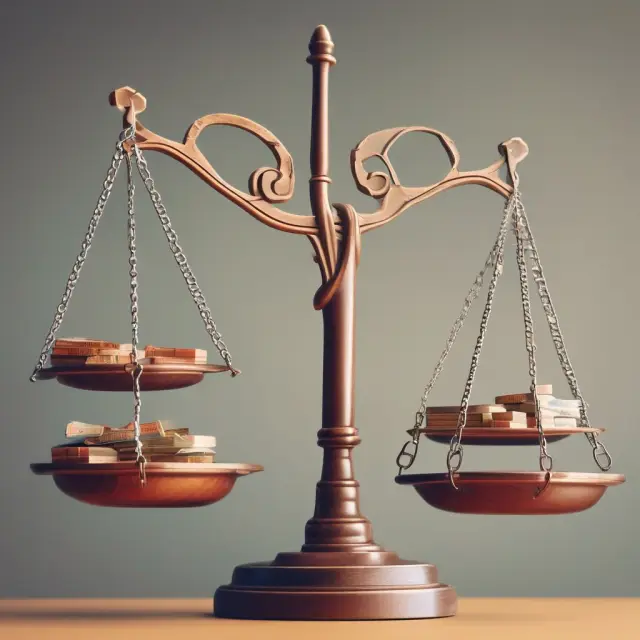 A balanced scale representing structured data (numerical values) on one side and unstructured data (emotions, text) on the other. Financial institutions manage this duality to gain valuable insights.