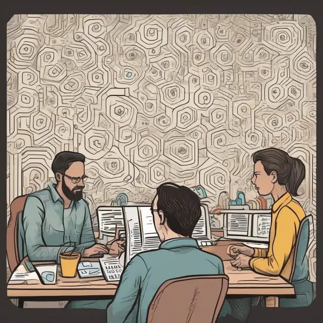 Image of social media listeners gathering data through conversation monitoring and survey takers collecting structured information