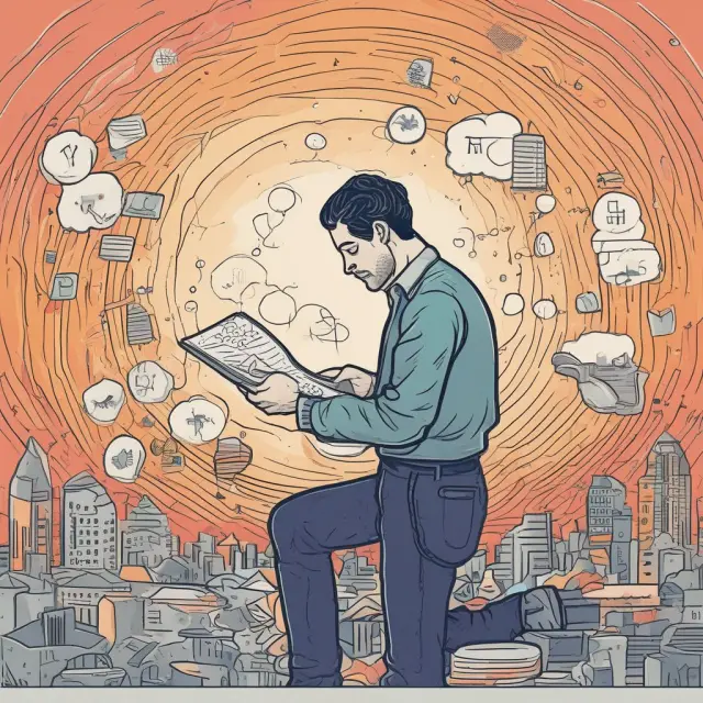 Data Scientist separating valuable insights from irrelevant noise with sentiment analysis and predictive modeling tools
