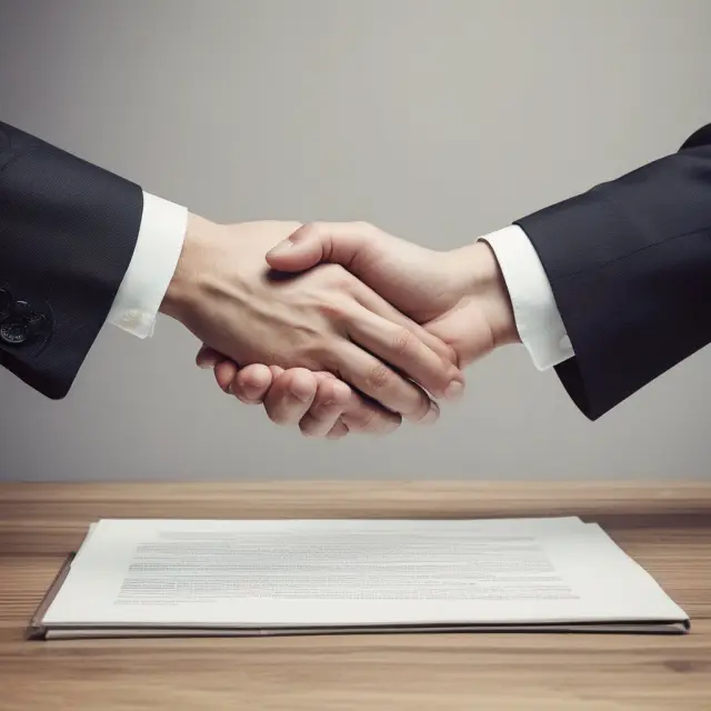 Two hands representing parties shaking on a contract, emphasizing the reciprocal nature and equal consideration in a bilateral agreement