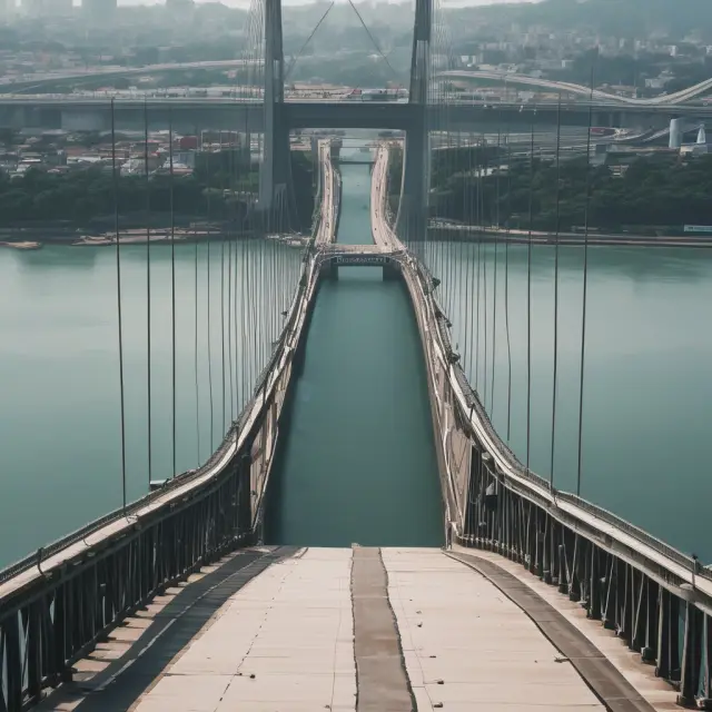 An elegant bridge spanning two lands represents the benefits of bilateral trade agreements for expanding markets and fostering growth