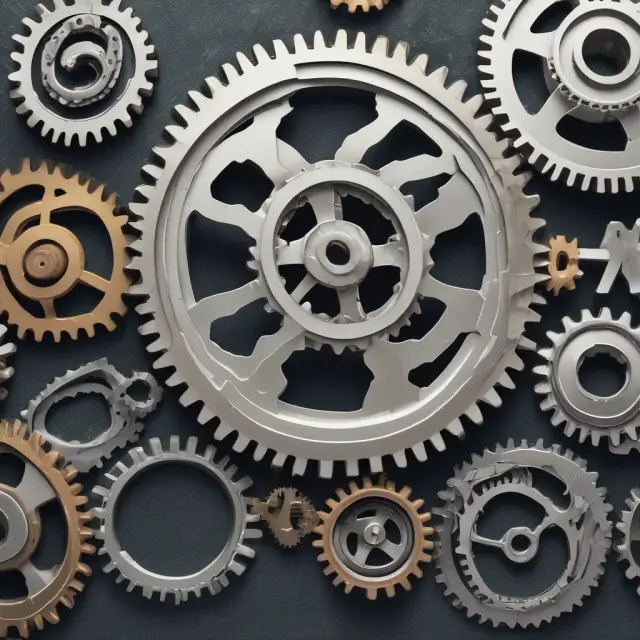 Image of interconnected gears representing billing cycles ensuring financial alignment for businesses and customers.