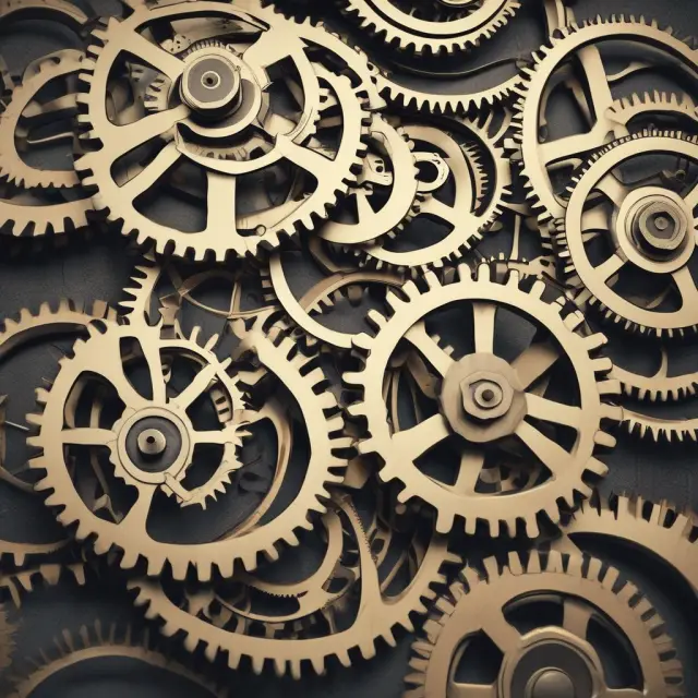 A visual representation of billing cycles as gears in motion, emphasizing their role in optimizing business growth and cash flow management