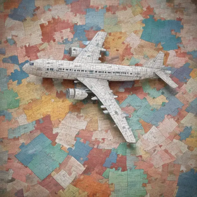 An intricately designed jigsaw puzzle representing a bill of lading. Each puzzle piece symbolizes an essential detail for accurate shipping transactions