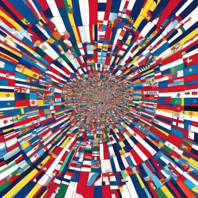 Flags from various countries forming a bill of lading document, illustrating the importance of complying with diverse international and national regulations for effective shipping operations.
