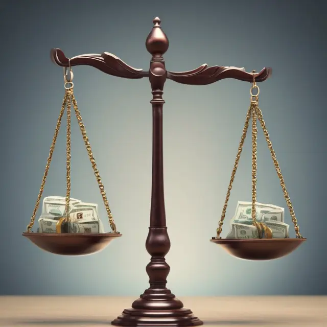 An image of binary options scales with balanced weights teetering on a narrow base, representing the risk-reward balance in binary option trading.