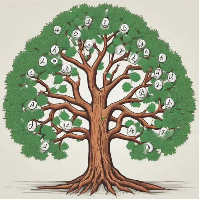 An image of a tree with two alternating branches representing the pros (upward) and cons (downward) of trading binary options