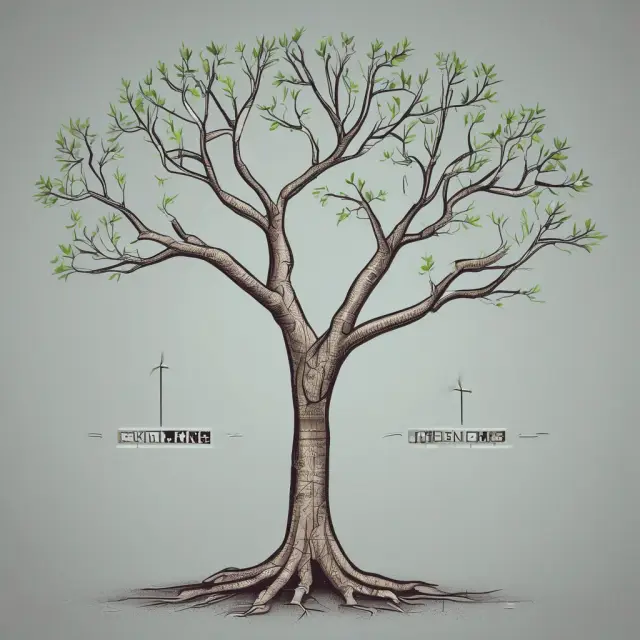 Binary tree illustrating potential profits (win) or losses (lose) for institutional investors in binary options trading