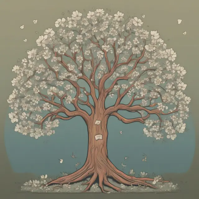 A binomial tree illustrating the growth of possible outcomes as it iteratively calculates option prices