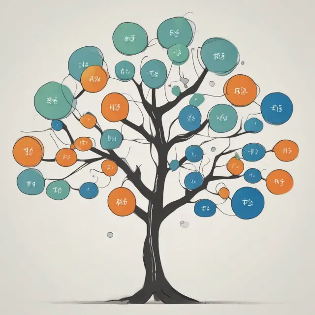Binomial tree depicting option prices adapting to changing probabilities over time