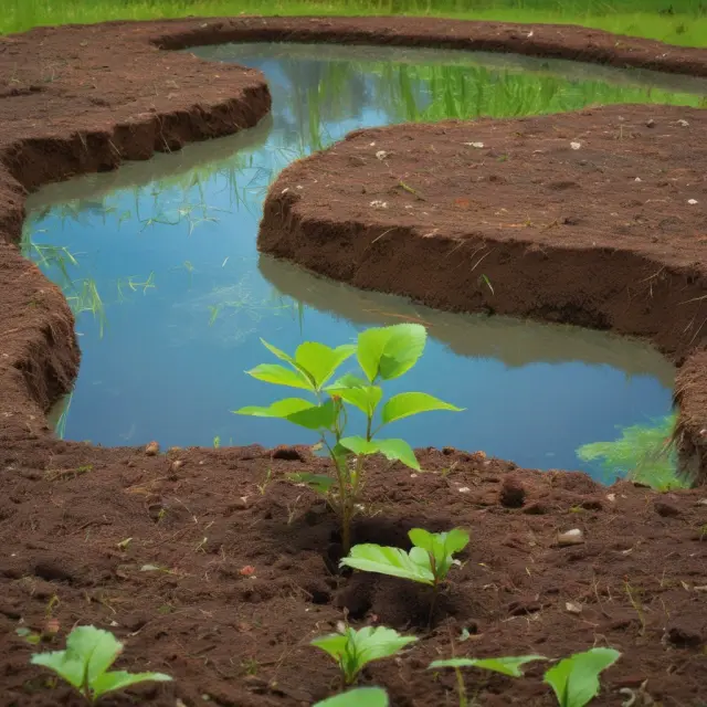 Image: Microbes restoring contaminated soil using the power of bioremediation for cost savings and minimal ecosystem disruption.