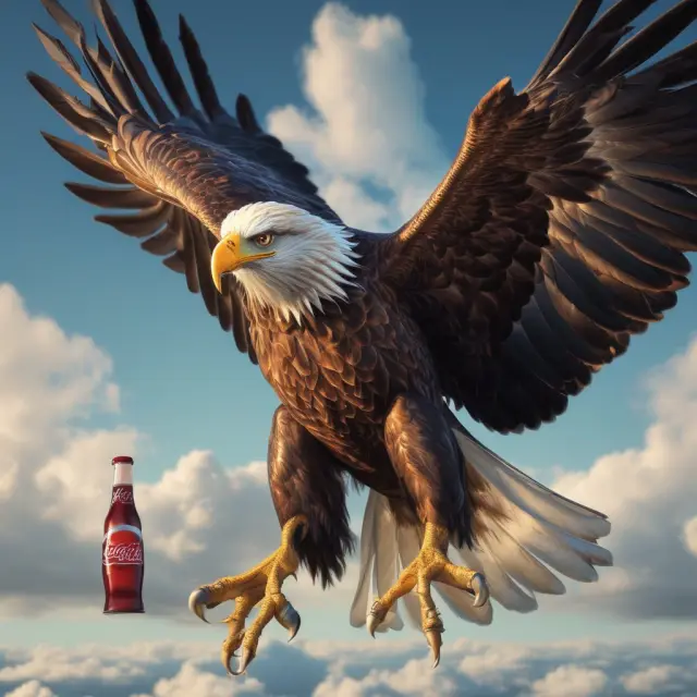 An image of a stable Coca-Cola bird feeding investors compared to an eagle soaring for capital gains