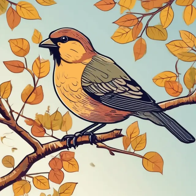 A bird perched on a tree limb, shedding dividend checks as leaves.