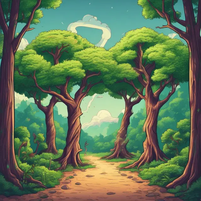 Two distinct tree branches representing Bitcoin Cash ABC (eCash) and Bitcoin Cash SV, each advocating for different block size limitations to enhance their growth within the cryptocurrency market.