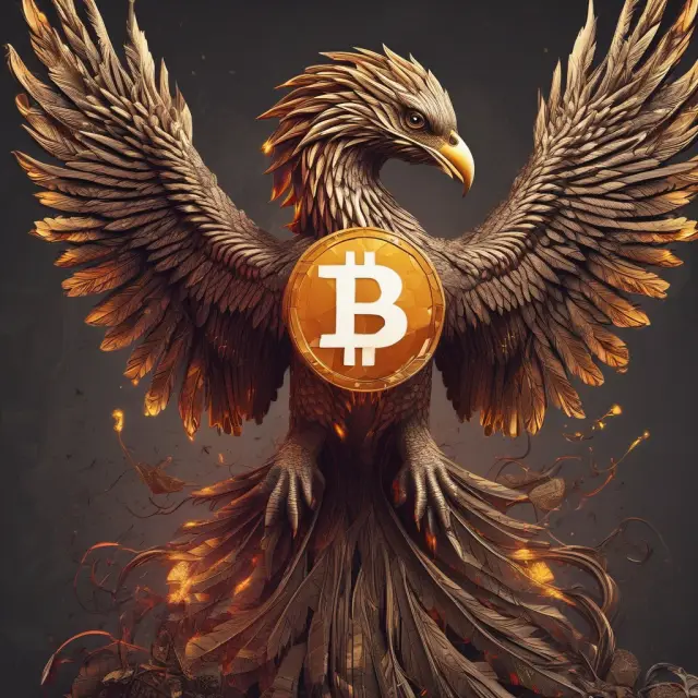 A mythical Phoenix rising from the ashes, representing Bitcoin Cash