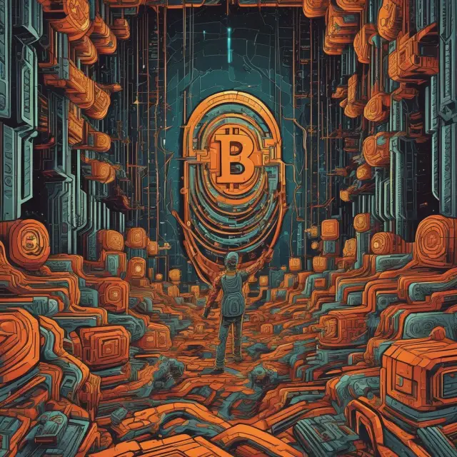 Miners in action, solving intricate cryptographic problems to maintain Bitcoin