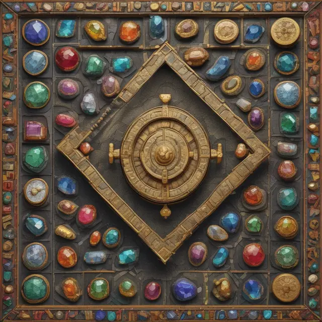 An image of a multisignature vault, where multiple keys are needed to open it, with coins (gemstones) being staked securely inside a treasure chest
