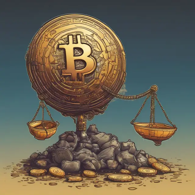 A volcanic globe representing Bitcoin
