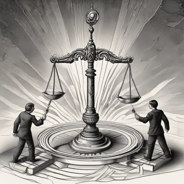 An individual holds a moral compass as they weigh the consequences of participating in underground markets against potential policy responses.