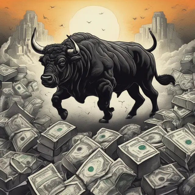 An image of a thriving bull market at the brink of a catastrophic fall during Black Thursday, Monday, and Tuesday
