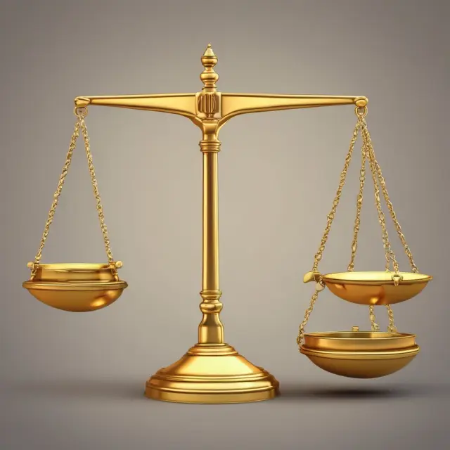 A golden scale balances weights of old and new interest rates in a metaphorical representation of a blended rate.