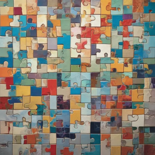 An image of a transparent puzzle made from ethical guidelines, charitable trusts, and various financial instruments, emphasizing transparency in managing potential conflicts.