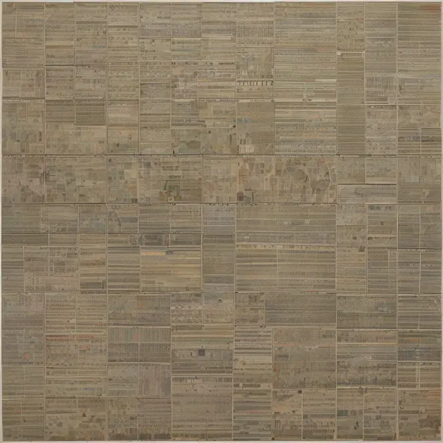 An elaborate tapestry depicting trade blotters with intricately woven threads representing transactions and dates