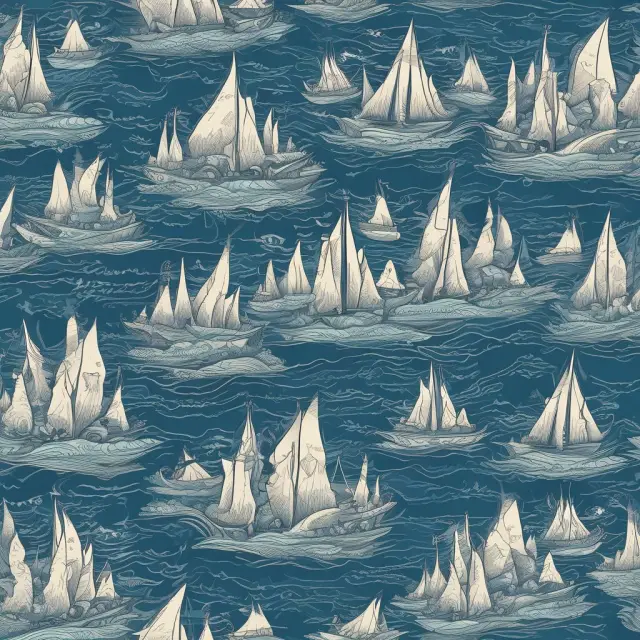 A serene blue ocean represents the unexplored market spaces and untapped opportunities in blue ocean strategy