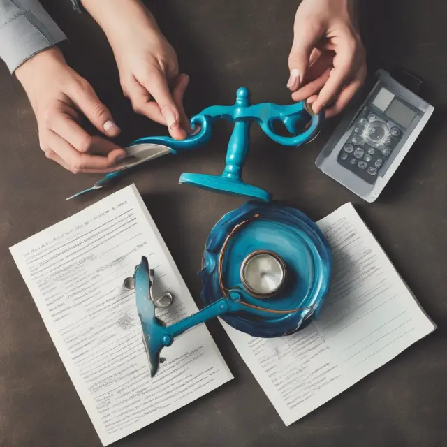 A pair of hands carefully weighing a blue book against various other car pricing resources on a scale