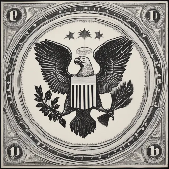 Visualization of the seven members of the Federal Reserve Board of Governors as stars guiding a compass, symbolizing their role in shaping U.S. economic policy
