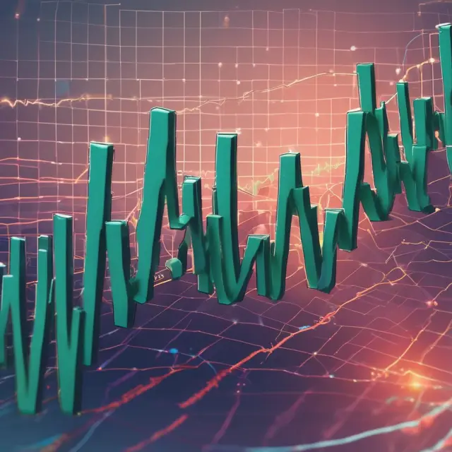 Narrowing Bollinger Bands around a moving average line, illustrating the squeeze concept in technical analysis