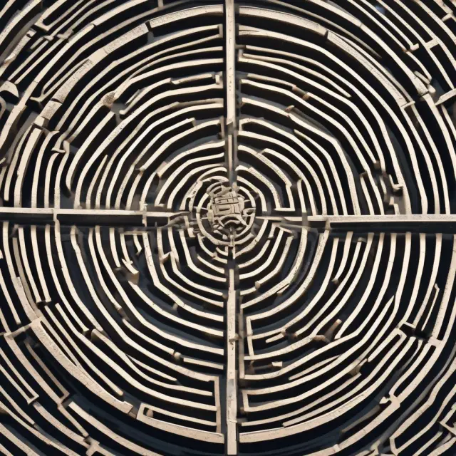 A protective bondholder shield encircling a complex web of financial ratio mazes, representing negative covenants.