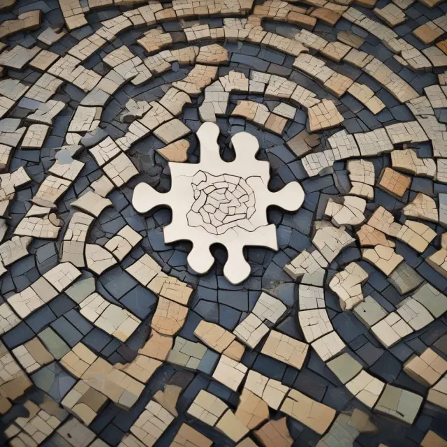 Credit rating agencies examining the quality of bond covenants through intricate mosaic of bonds, symbolizing their crucial role in investors
