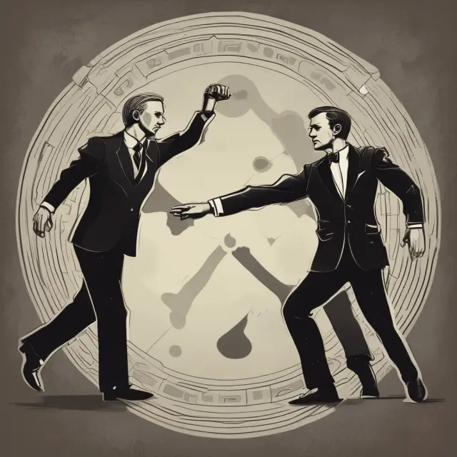 Two interconnected yin and yang symbols represent bond and stock valuation. The yin side symbolizes the certainty and predictability of bonds, while yang illustrates stocks