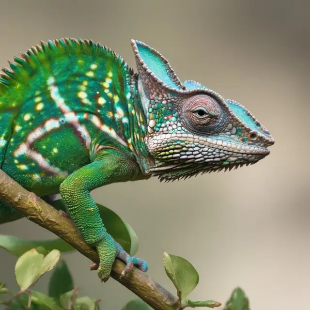 A hybrid bond represented as a chameleon, shifting between its straight bond form (fixed income) and stock form (equity), symbolizing the conversion process of convertible bonds.