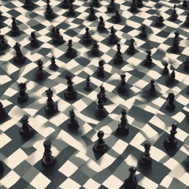 Institutional bond futures traders strategizing on a chessboard, with contracts symbolizing moves against interest rate risk.