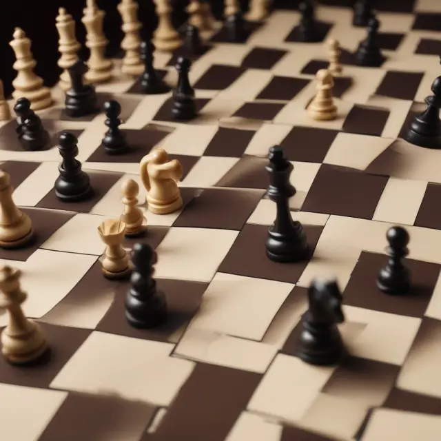 A chessboard with bond futures contracts replacing pieces: long and short positions engage in trades to profit from price movements.