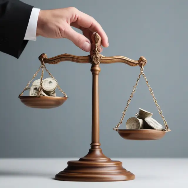 An unbalanced scale represents bonus shares diluting existing equity, impacting investor value