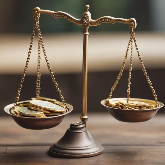 A balance scale compares bonus shares and cash dividends, with gold coins for dividends and blue share tokens for bonus issues