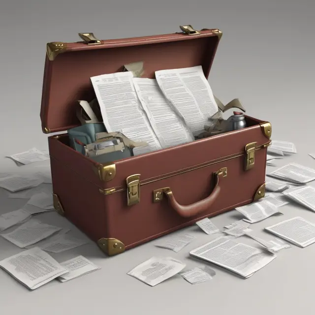 A briefcase filled with IPO invitations, representing limited marketing opportunities and investor interest