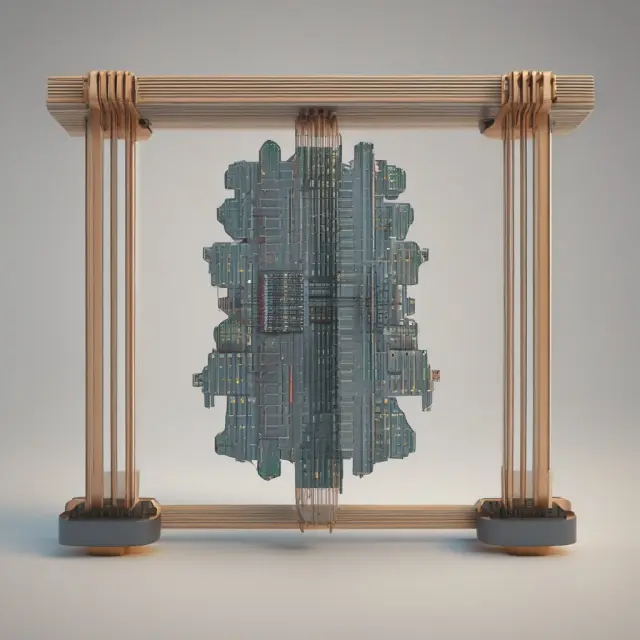 Seesaw representing balance of orders (books) and shipped products (bills) in the semiconductor industry