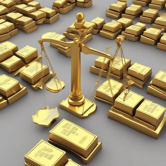 Gold scales balanced, symbolizing international economic transactions recorded in the Balance of Payments
