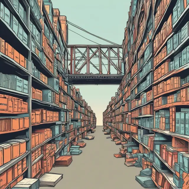 Bridge connecting various collaterals (accounts receivable, inventory, equipment) with lender and borrower