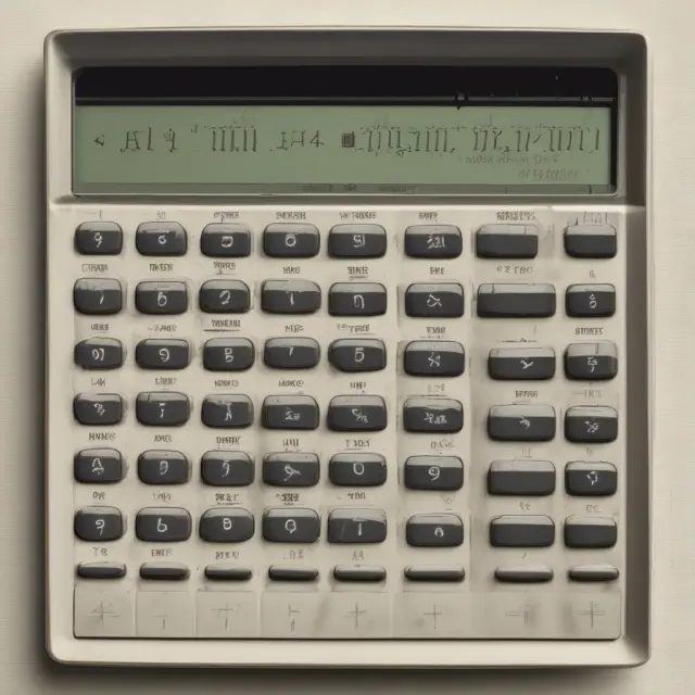 Old calculator comparing stock price and strike price in a European option context