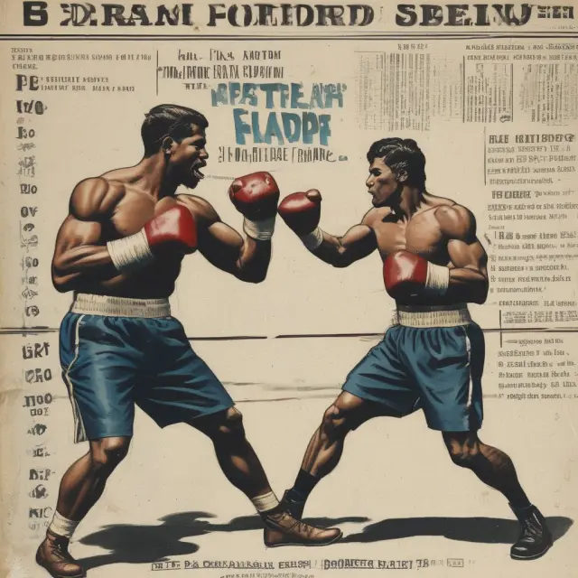 A boxing ring symbolizes a bull call spread and bear put spread, united in financial strategies