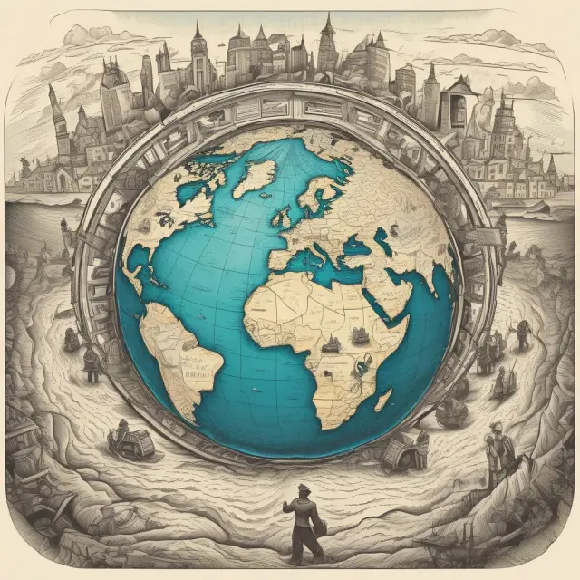 Image of skilled workers moving from politically unstable areas to countries offering economic opportunities